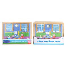 Peppa Pig Wood Jigsaw Puzzle 12pc w/display